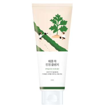 Round Lab Mugwort Calming Cleanser 150 мл — Успокаивающая очищающая пенка с морской полынью