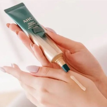 AHC Youth Lasting Real Eye Cream 12 мл — Антивіковий крем для зони навколо очей з колагеном та амінокислотами (міні)