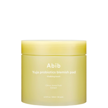Abib Yuja Probiotics Blemish Pad Vitalizing Touch 60 шт — Тонизирующие осветляющие диски с пробиотиками