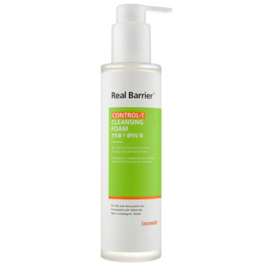 Real Barrier Control-T Cleansing Foam 190 мл — Слабокислотна гель-пінка для жирної шкіри Real Barrier Control-T Cleansing Foam 190 мл — Слабокислотна гель-пінка для жирної шкіри