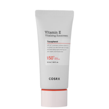COSRX Vitamin E Vitalizing Sunscreen 50 мл — Сонцезахисний крем з вітамином Е SPF50+