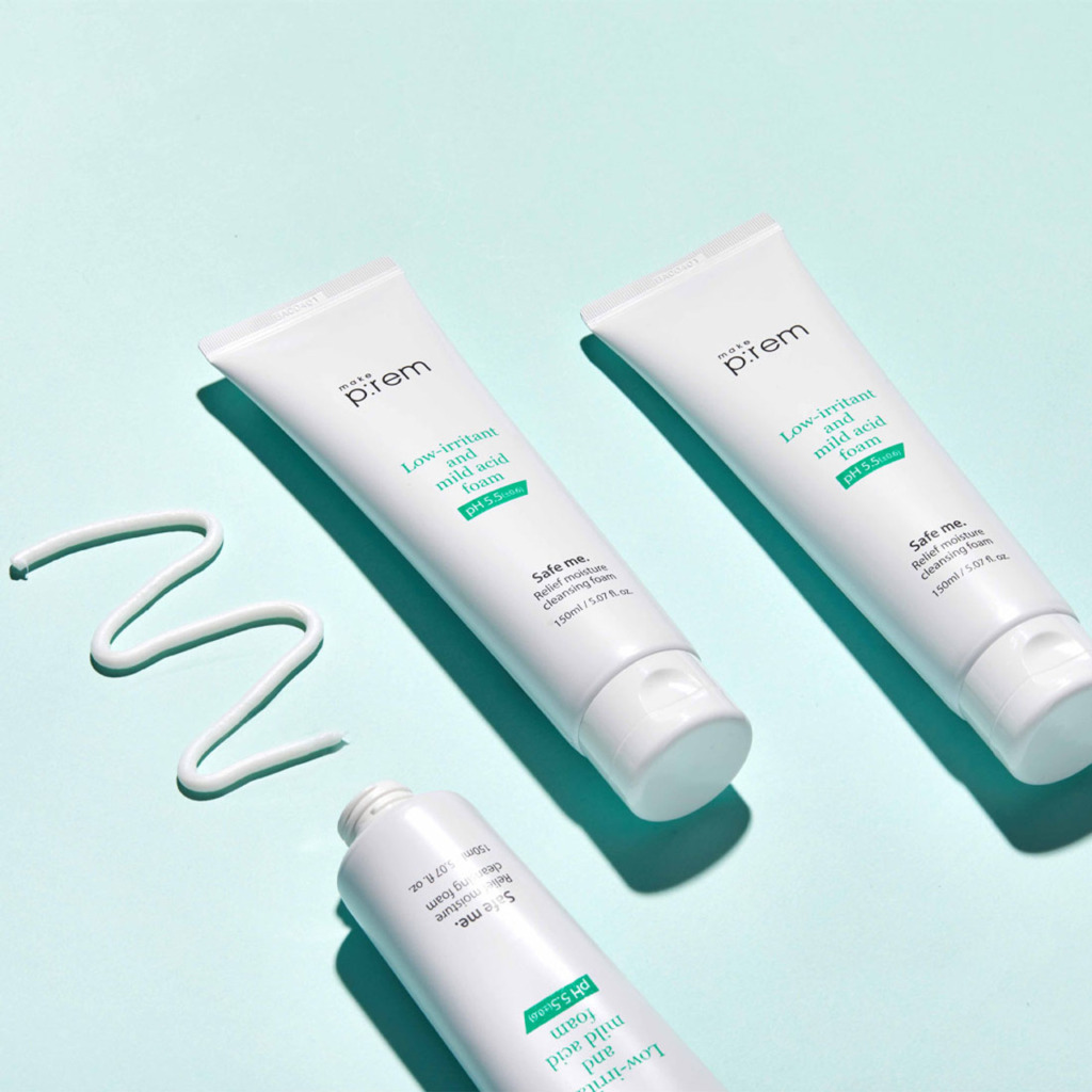 Make P:rem Safe Me Relief Moisture Cleansing Foam 150 мл — Мягкая пенка для умывания с шалфеем и экстрактом арктической малины