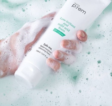 Make P:rem Safe Me Relief Moisture Cleansing Foam 150 мл — Мягкая пенка для умывания с шалфеем и экстрактом арктической малины