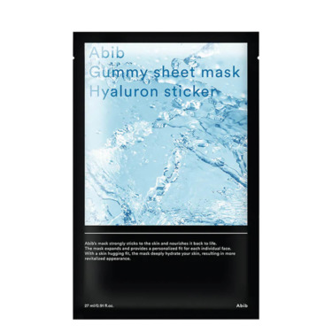 Abib Gummy Sheet Mask Hyaluron Sticker — Ультразволожуюча маска з акваксилом та агавою