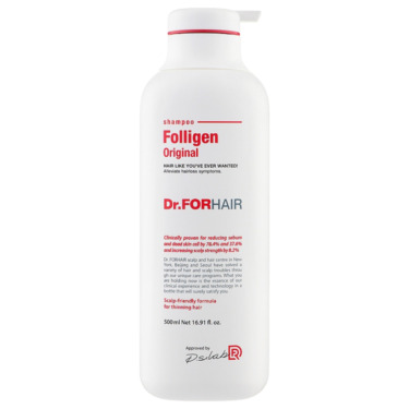 Dr.FORHAIR Folligen Shampoo 500 мл — Зміцнюючий шампунь проти випадіння волосся