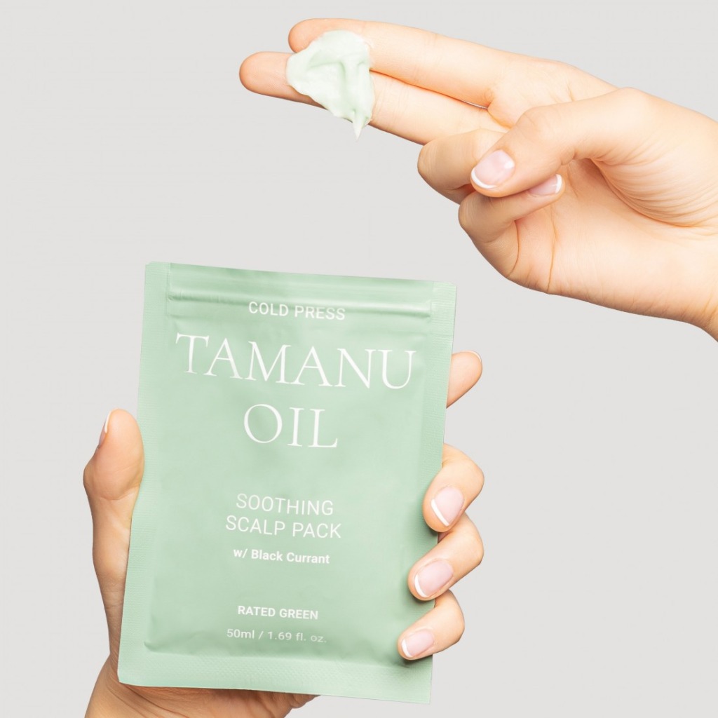 Rated Green Cold Press Tamanu Oil Soothing Scalp Pack 50 мл — Успокаивающая маска для чувствительной кожи головы и всех типов волос (мини)