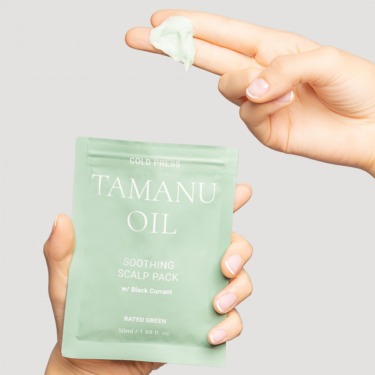 Rated Green Cold Press Tamanu Oil Soothing Scalp Pack 50 мл — Успокаивающая маска для чувствительной кожи головы и всех типов волос (мини)