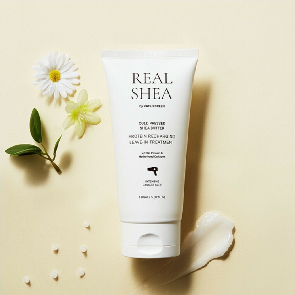 Rated Green Real Shea Protein Recharging Leave-In Treatment 50 мл — Відновлюючий термозахисний крем з невагомим пудровим ароматом (міні)