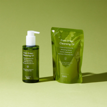 Purito From Green Cleansing Oil Набір 200 мл + 200 мл — Набір гідрофільна олія для зняття макіяжу та очищення обличчя + Рефіл гідрофільної олії