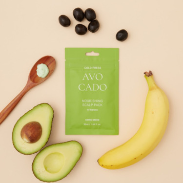 Rated Green Cold Press Avocado Nourishing Scalp Pack 50 мл — Питательная маска из масла авокадо для сухой кожи головы, для сухих, поврежденных и крашеных волос (мини)