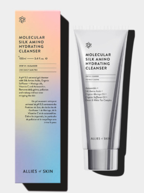 Allies Of Skin Molecular Silk Amino Hydrating Cleanser 100 мл — Молекулярний засіб для очищення шкіри обличчя та демакіяжу