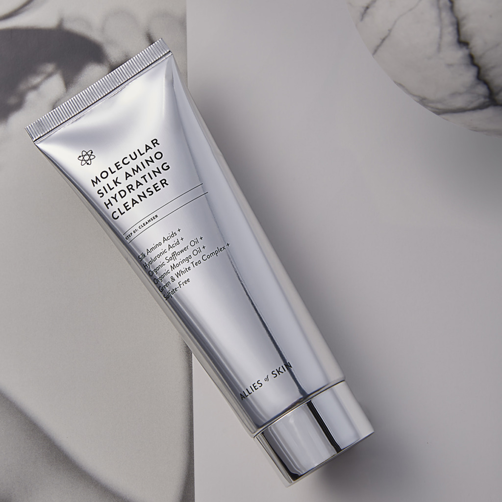 Allies Of Skin Molecular Silk Amino Hydrating Cleanser 100 мл — Молекулярний засіб для очищення шкіри обличчя та демакіяжу