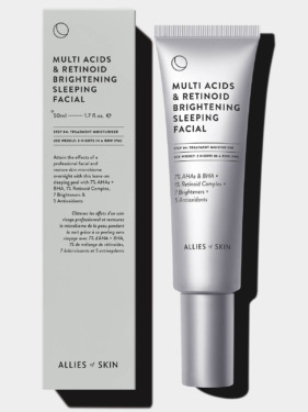 Allies Of Skin Multi Acids Retinoid Brightening Sleeping Facial 50 мл — Нічний мультикислотний пілінг для обличчя з ретинолом