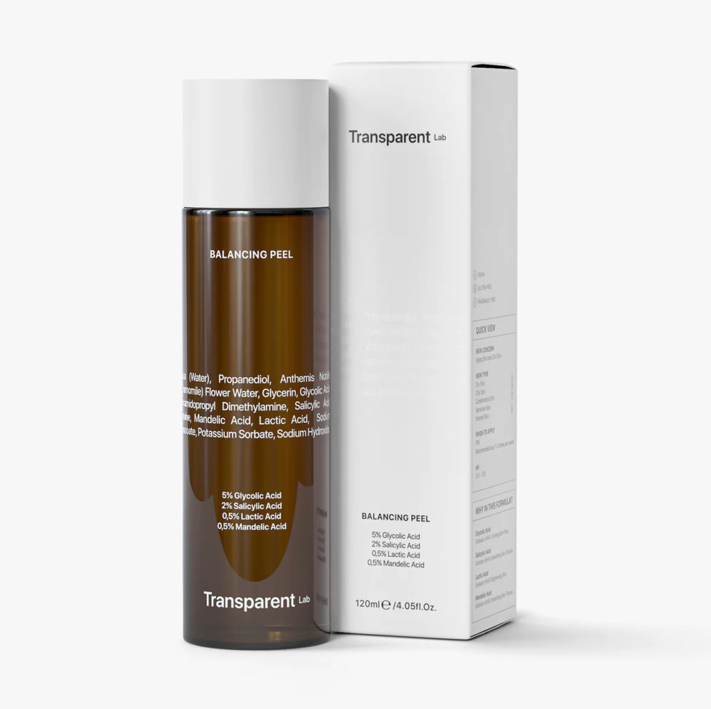Transparent Lab Balancing Peel 120 мл — Пілінг-тонер для сяйва та чистоти пор