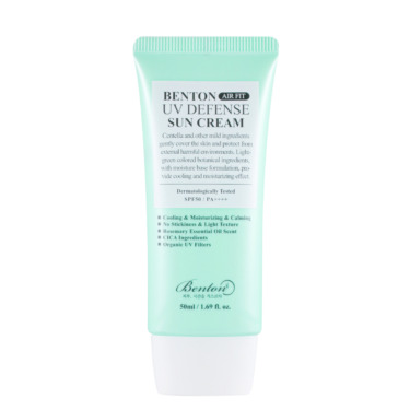 Benton Air Fit UV Defense Sun Cream SPF50+ PA++++ 50 мл — Сонцезахисний крем з центеллою