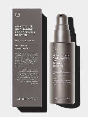 Allies Of Skin Prebiotics & Niacinamide Pore Refining Booster 50 мл — Сироватка для звуження пор з 10% ніацинаміду