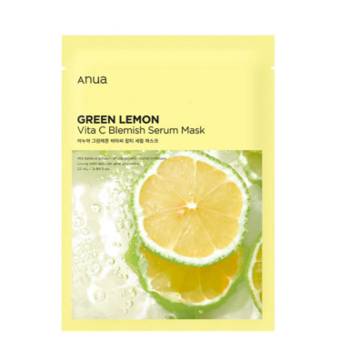 Anua Green Lemon Vita C Blemish Serum Mask — Осветляющая тканевая маска