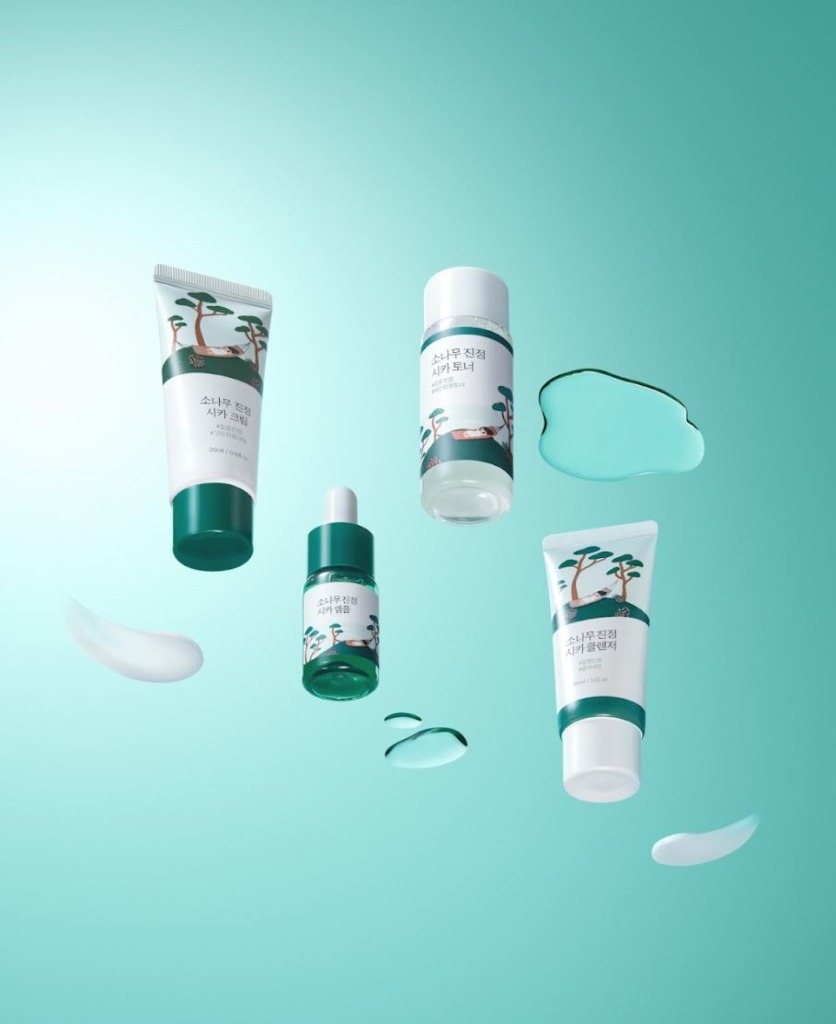Round Lab Pine Calming Cica Trial Kit — Набор миниверсий средств с экстрактом иголок сосны