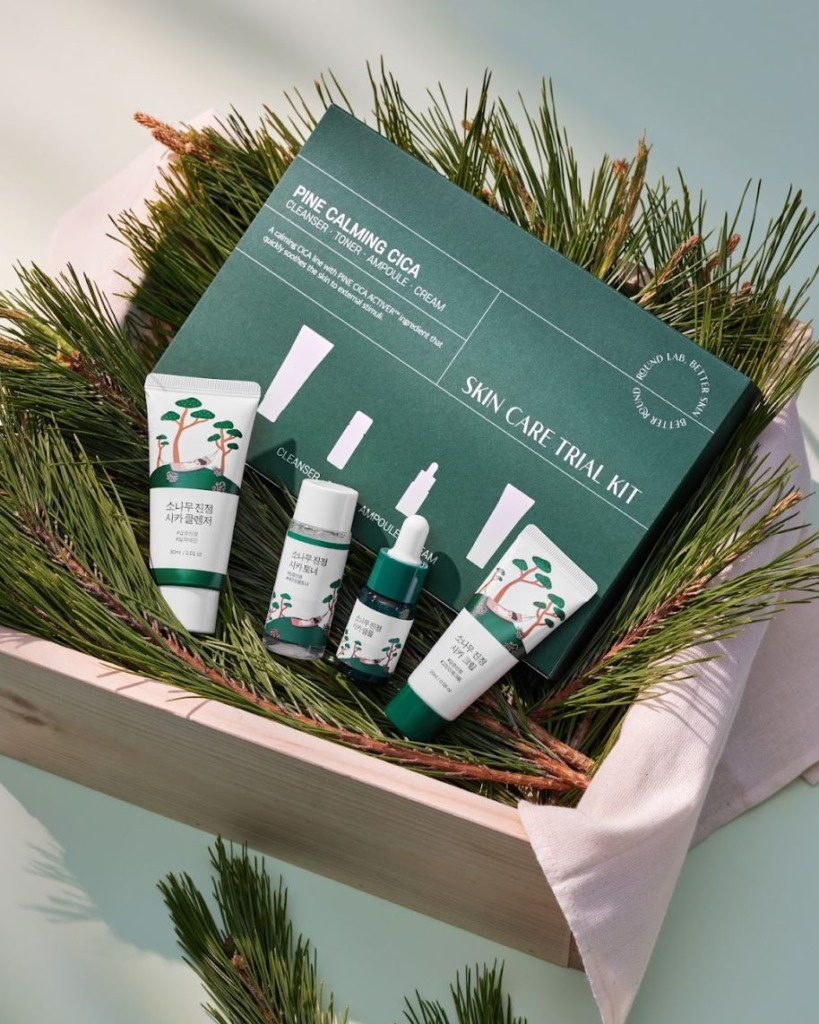 Round Lab Pine Calming Cica Trial Kit — Набор миниверсий средств с экстрактом иголок сосны