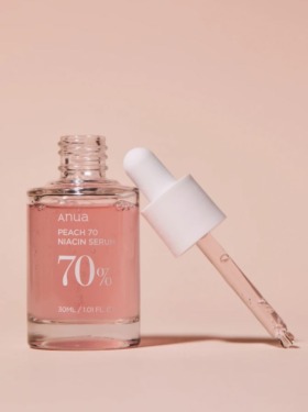 ANUA Peach 70% Niacin Serum 30 мл — Тонізуюча сироватка для обличчя з екстрактом персика та ніацинамідом