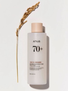 ANUA Rice 70 Glow Milky Toner 250 мл — Зволожуючий рисовий тонер