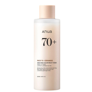 ANUA Rice 70 Glow Milky Toner 250 мл — Зволожуючий рисовий тонер