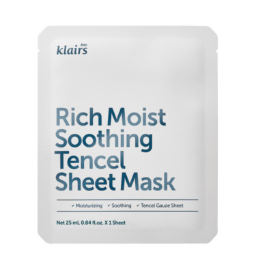 Dear Klairs Rich Moist Soothing Tencel Sheet Mask — Відновлююча тканинна маска
