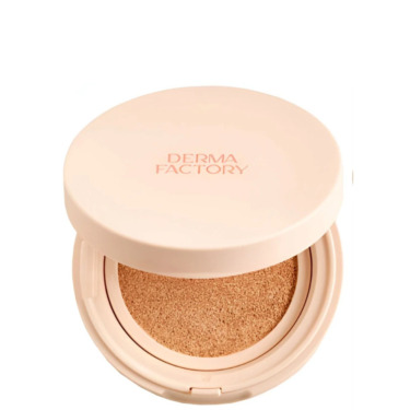Derma Factory Vegan Collagen Cushion #23 – Natural Medium Beige — Веганський тональний сонцезахисний кушон з колагеном у натуральному бежевому підтоні