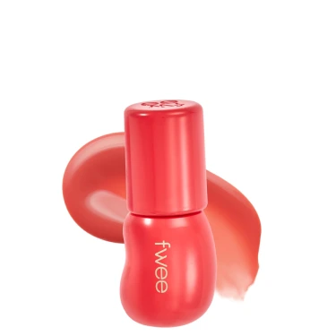 Fwee 3D Voluming gloss 70% 02 Coral Sorbet — Зволожуючий 3D-блиск для губ, що надає об’єму абрикосово-кораловий з інтенсивністю 70%