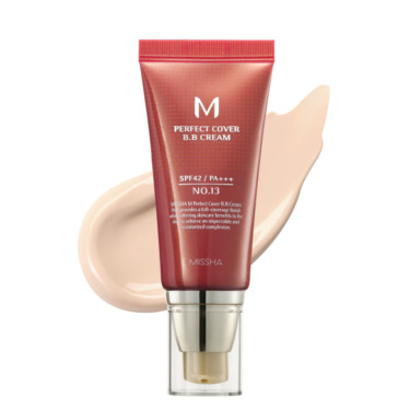 Missha Perfect Cover BB Cream #13 Bright Beige 50 мл — Тональний ВВ-крем в найсвітлішому відтінку, холодному з рожевим підтоном