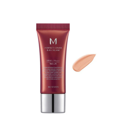 Missha Perfect Cover BB Cream #21 Light Beige 20 мл —  Тональний ВВ-крем в нейтральному підтоні (міні)