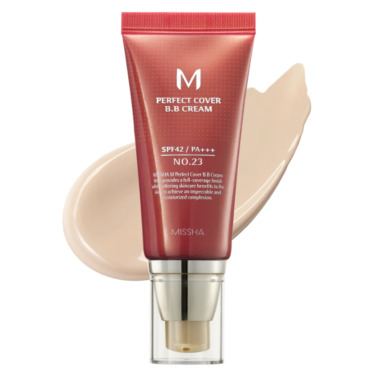 Missha Perfect Cover BB Cream #23 Natural Beige 50 мл — Тональний ВВ-крем в теплому відтінку, нейтральному підтоні