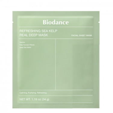 Biodance Refreshing Sea Kelp Real Deep Mask — Заспокійлива гідрогелева маска