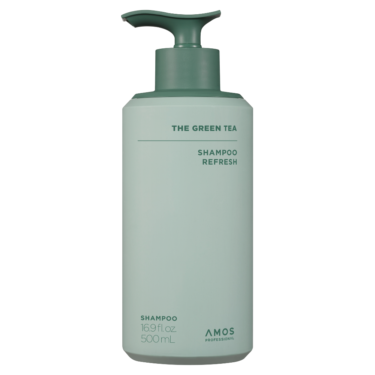 Amos Professional The Green Tea Shampoo Refresh 500 мл — Шампунь с зеленым чаем для жирной кожи головы