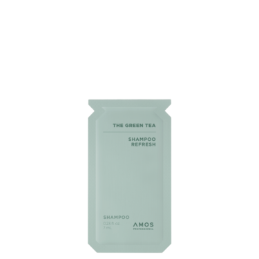 Amos Professional The Green Tea Shampoo Refresh 7 мл — Тестер шампунь с зеленым чаем для жирной кожи головы