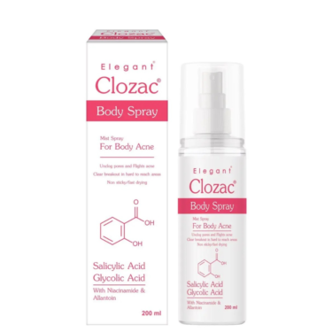 Clozac Body Acne Spray — Антибактеріальний спрей для тіла від висипань — Спрей від акне на тілі