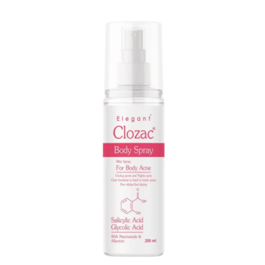 Clozac Body Acne Spray — Антибактеріальний спрей для тіла від висипань — Спрей від акне на тілі