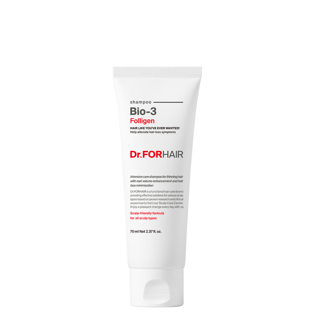 Dr.FORHAIR Folligen BIO 3 Shampoo 70 мл Dr.FORHAIR Folligen BIO 3 Shampoo 70 мл — Відновлюючий шампунь проти випадіння зі стовбуровими клітинами (міні)