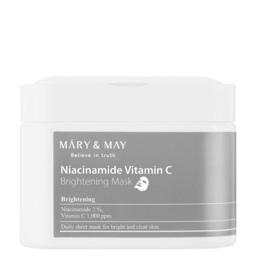 Mary&May Niacinamide Vitamin C Brightening Mask Pack — Освітлювальні маски для обличчя з ніацинамідом та вітаміном C