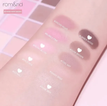 Rom&nd Better Than Palette 06 Peony Nude Garden — Палетка тіней 10 холодних нюдових відтінків
