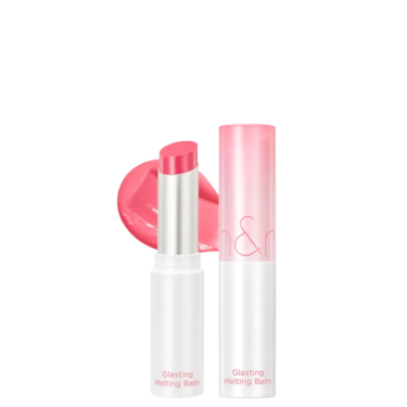 Rom&nd Glasting Melting Balm 02 Lovey Pink — Танучий бальзам для губ в ніжно-рожевому відтінку