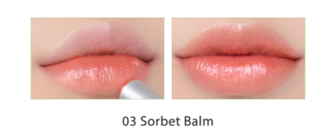 Rom&nd Glasting Melting Balm 03 Sorbet Balm — Танучий бальзам для губ в коралово-грейпфрутовому відтінку