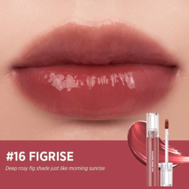 Rom&nd Glasting Water Tint 16 Figrise — Глянцевий тінт для губ в глибокому кольорі троянди/інжиру