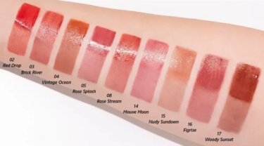 Rom&nd Glasting Water Tint 16 Figrise — Глянцевий тінт для губ в глибокому кольорі троянди/інжиру