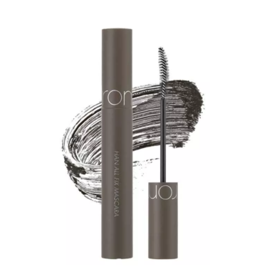 Rom&nd Han All Fix Mascara L02 Long Ash — Водостійка подовжуюча туш кольору попелу