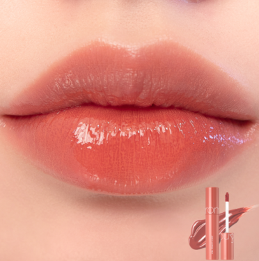 Rom&nd Juicy Lasting Tint 10 Nudy Peanut — Стійкий глянцевий тінт для губ в нюдово-арахісовому відтінку