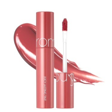 Rom&nd Juicy Lasting Tint 11 Pink Pumpkin — Стойкий глянцевый тинт для губ в розово-тыквенном оттенке