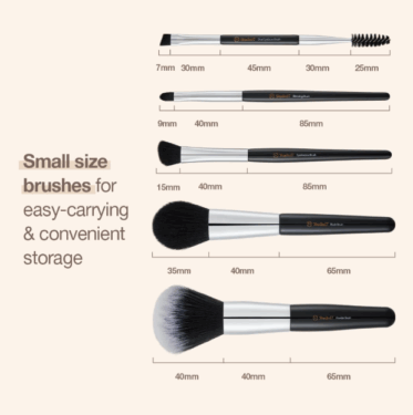 Studio17 Portable Makeup Brush Set — Набір пензлів для макіяжу студійної якості (5 шт)