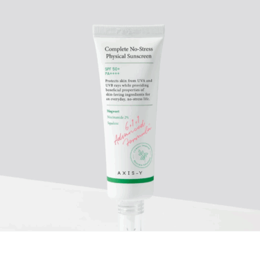 AXIS-Y Complete No-Stress Physical Sunscreen SPF50+ PA++++ — Легкий мінеральний сонцезахисний крем SPF 50